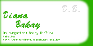 diana bakay business card